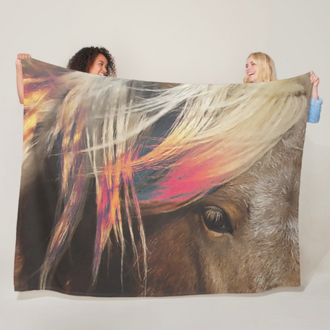 Color in Oz Fleece Blanket