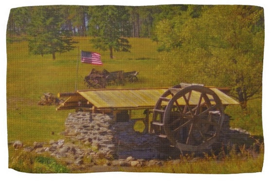 Water Wheel House Kitchen Towel