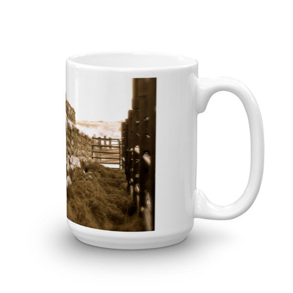 Winter Feed Lot Horizontal Mug